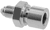 3AN/Fem 42 degree Inverted Flare 3/8-24 Brake Adapter Chrome