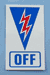 Off Decal for Master Battery Kill Switch