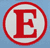 Red E Decal for Fire Extinguisher, Large