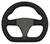 Alpha Flat Bottom Steering Wheel, Suede, 255mm (10")