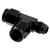 6AN Female Swivel Tee with Male Run, Black Aluminum