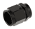 8AN Female Swivel to M12x1.5 Female Adapter, Black Aluminum