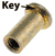 Rivet Nut with Anti-Rotation Key