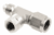 4AN Male to 4AN Female Adapter w/ M10 Port in Hex, Stainless