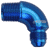 1/2 NPT Male to 8AN Male 90° Full Flow Elbow, Blue Alum