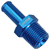 1/2 NPT  to 1/2 Hose Barb, Blue Aluminum, Straight