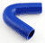 Blue Silicone Hose, 1 1/2" I.D. 135 degree Elbow, 4" Legs