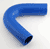 Blue Silicone Hose, 2 1/4" I.D. 135 degree Elbow, 4" Legs