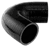 Black Silicone Hose, 2 3/8" I.D. 135 degree Elbow, 4" Legs