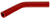 Red Silicone Hose, 1/2" I.D. 45 degree Elbow, 4" Legs