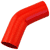 Red Silicone Hose, 2 3/8" I.D. 45 degree Elbow, 4" Legs