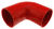 Red Silicone Hose, 4 1/2" I.D. 90 degree Elbow, 6" Legs