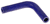 Blue Silicone Hose, 1/2" I.D. 90 degree Elbow, 4" Legs
