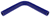 Blue Silicone Hose, 5/8" I.D. 90 degree Elbow, 6" Legs