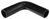 Black Silicone Hose, 1 1/2" I.D. 90 degree Elbow, 6" Legs