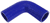 Blue Silicone Hose, 1 5/8" I.D. 90 degree Elbow, 4" Legs