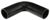 Black Silicone Hose, 2 1/8" I.D. 90 degree Elbow, 6" Legs