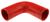 Red Silicone Hose, 2 1/4" ID 90 degree 6" Legs