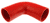 Red Silicone Hose, 2 3/4" I.D. 90 degree Elbow, 6" Legs
