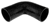 Black Silicone Hose, 3.00" I.D. 90 degree Elbow, 6" Legs