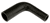 Black Silicone Hose, 1 1/2 x 1" 90 deg. Reducing Elbow