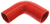 Red Silicone Hose, 2 3/8 x 2" 90 deg. Reducing Elbow