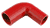 Red Silicone Hose, 2 1/2 x 2" 90 deg. Reducing Elbow