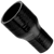 Black Silicone Hose, 2 1/2 x 1 1/2 inch ID Straight Reducer