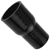 Black Silicone Hose, 2 1/2 x 2 inch ID Straight Reducer