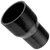 Black Silicone Hose, 3 x 2 1/4 inch ID Straight Reducer