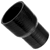 Black Silicone Hose, 3 x 2 3/8 inch ID Straight Reducer