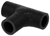 Black Silicone T-Hose, 25mm (1.00") ID w/25mm (1") ID Branch