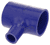 Blue Silicone T-Hose, 63mm (2.50") ID w/25mm (1") ID Branch