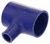 Blue Silicone T-Hose, 70mm (2.75") ID w/25mm (1") ID Branch
