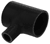Black Silicone T-Hose, 70mm (2.75") ID w/25mm (1") ID Branch