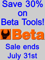 Save 30% on Beta Tools, in stock or special order!