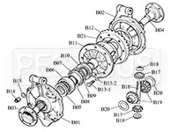 Webster / Hewland Mk-Series Differential Parts (Drawing B) Product Group