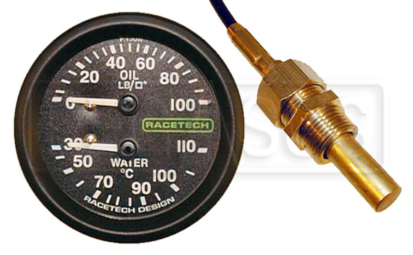 Racetech Dual 100psi Oil Pressure/140 C Oil Temperature - Pegasus Auto  Racing Supplies