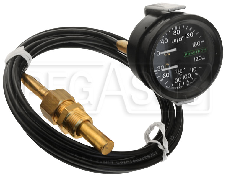 Racetech Dual 100psi Oil Pressure/140 C Oil Temperature - Pegasus Auto  Racing Supplies