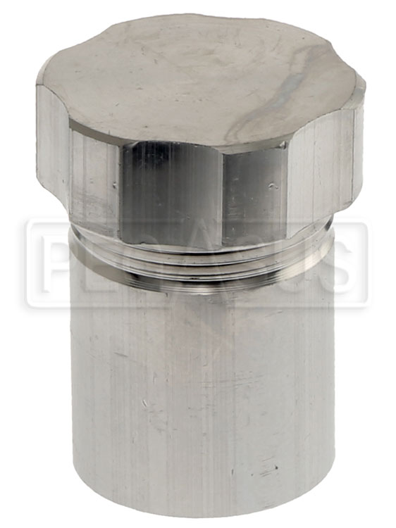 thumbnail image 2 of Jisumoto Aluminum Filler Neck Weld-On Bung – Screw Cap, CNC Machined, For Gas/Oil Tanks, Made In USA, Includes Cap, 1-Year Warranty 2 of 6