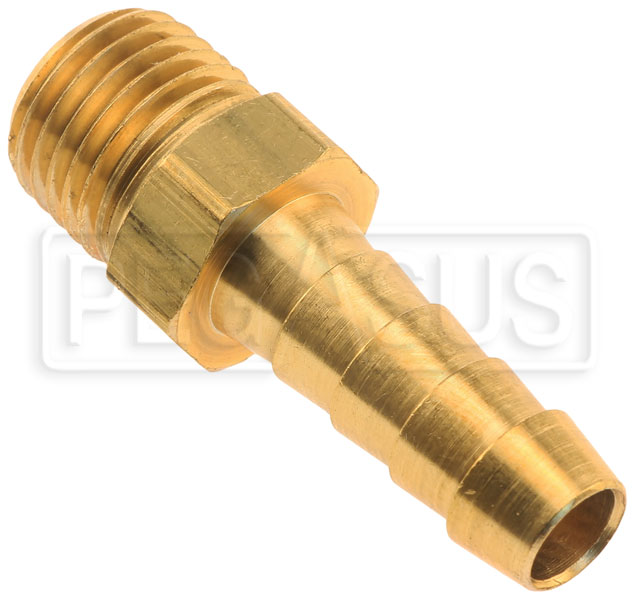 1/4" NPT to 5/16" Hose ID Brass Male Barb Tail Fitting Fuel Air Gas Water Oil 