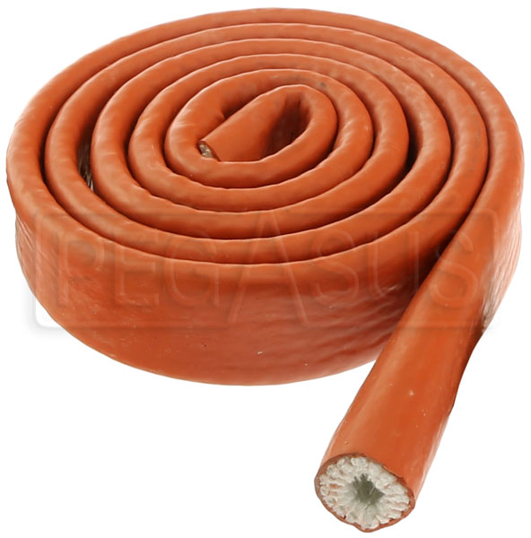 1 Inch/25MM Fire Sleeve Red High Temp Silicone Braided Insulation Hose Sold Per Feet 