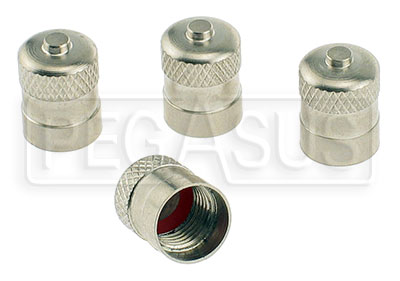 Metal Valve Stem Caps (set of 4) - Pegasus Auto Racing Supplies