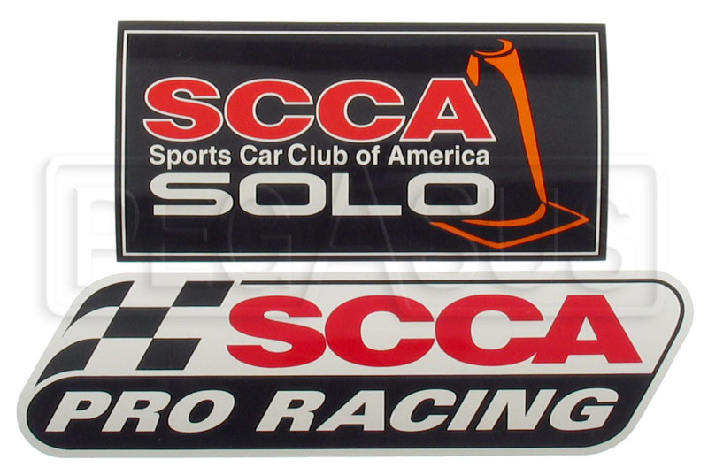 Scca car decals pegasus auto racing supplies