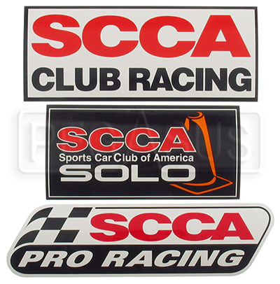 SCCA Car Decals, Club, Solo, or Pro | Pegasus