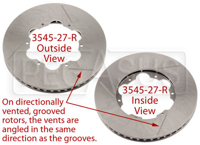 Brake Rotor, DB4/RT4, Directionally Vented, Grooved - Pegasus Auto