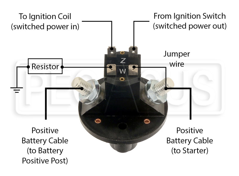 Pegasus 4430 Master Battery Cut-Off Switch with Alternator Protection Connection Schematic