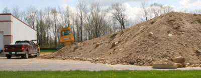 May 8, 2009 - Many loads of fill have been delivered.