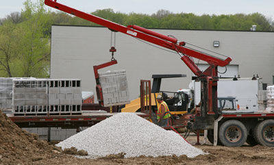 May 15, 2009 - Block being delivered.