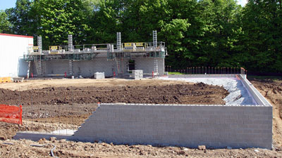 May 29, 2009 - The south wall is starting to rise above floor level.